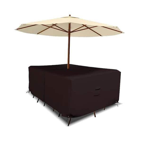 home depot patio table cover with umbrella hole Rectangle, 108