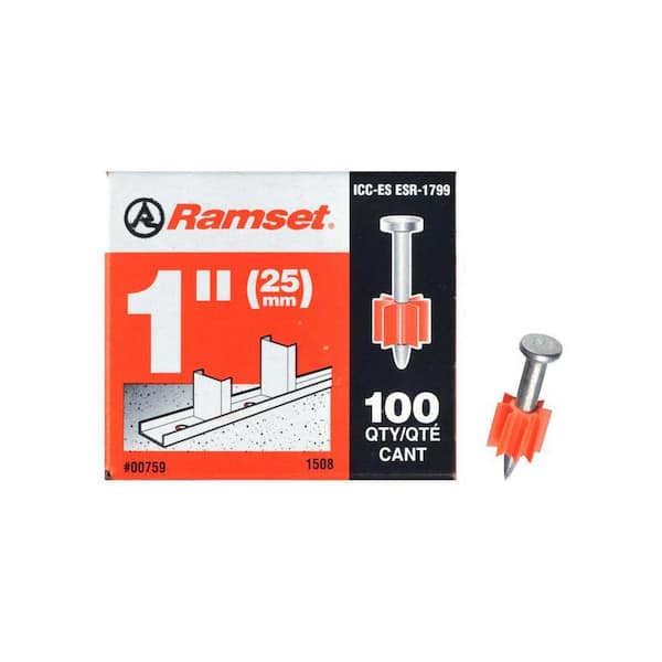 Ramset 1 in. Drive Pins (100-Pack)