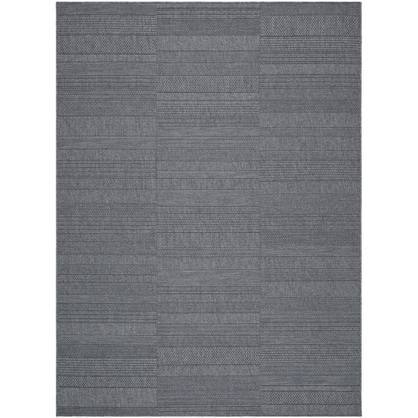 Sandra SDR-2314 Gray 7 ft. x 10 ft. Machine Woven Area Rug