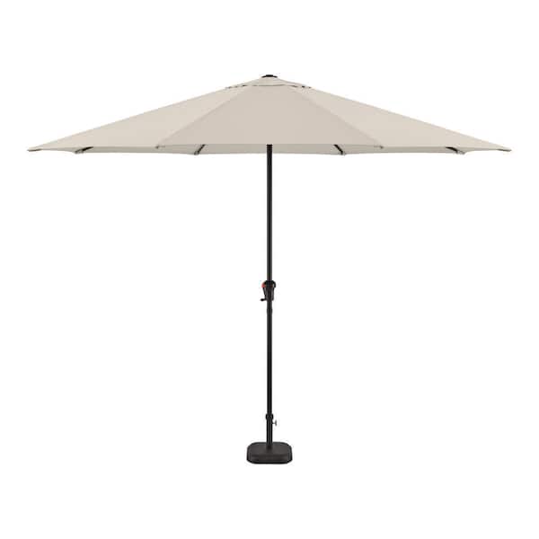 6 chair patio table with umbrella HAPPATIO 7 Piece Patio Dining Set Outdoor, 6 Wicker Chairs with Alumin   Happatio