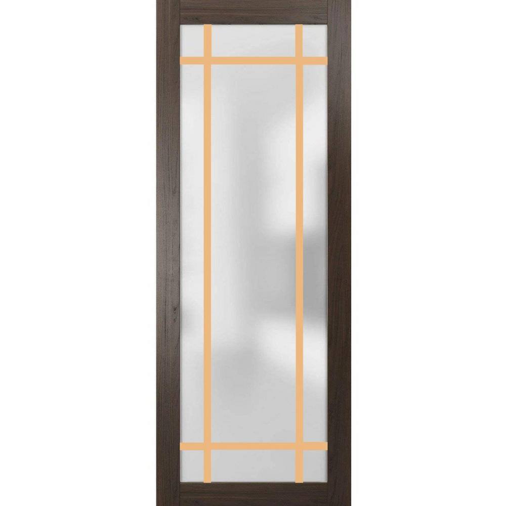 18 in. x 80 in. Solid Wood Frosted Glass Chocolate Ash Interior Door Slab price history on PriceWatchPro