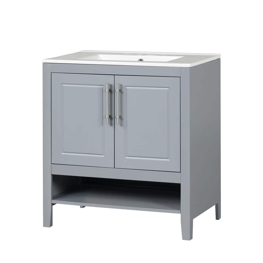30 in. W x 18 in. D x 33 in. H Single Sink Freestanding Single Bath Vanity 