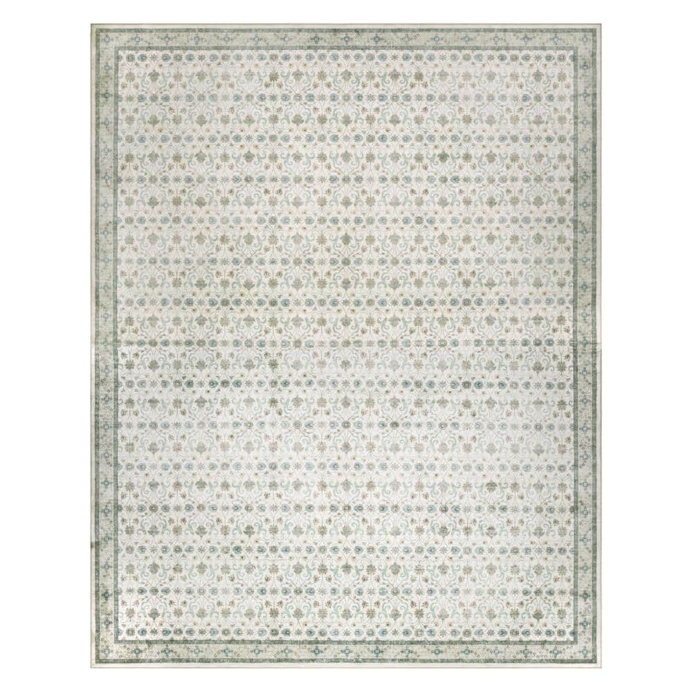 Emberlee 8 ft. X 10 ft. Sage Green Oriental Machine Washable Area Rug price history on PriceWatchPro