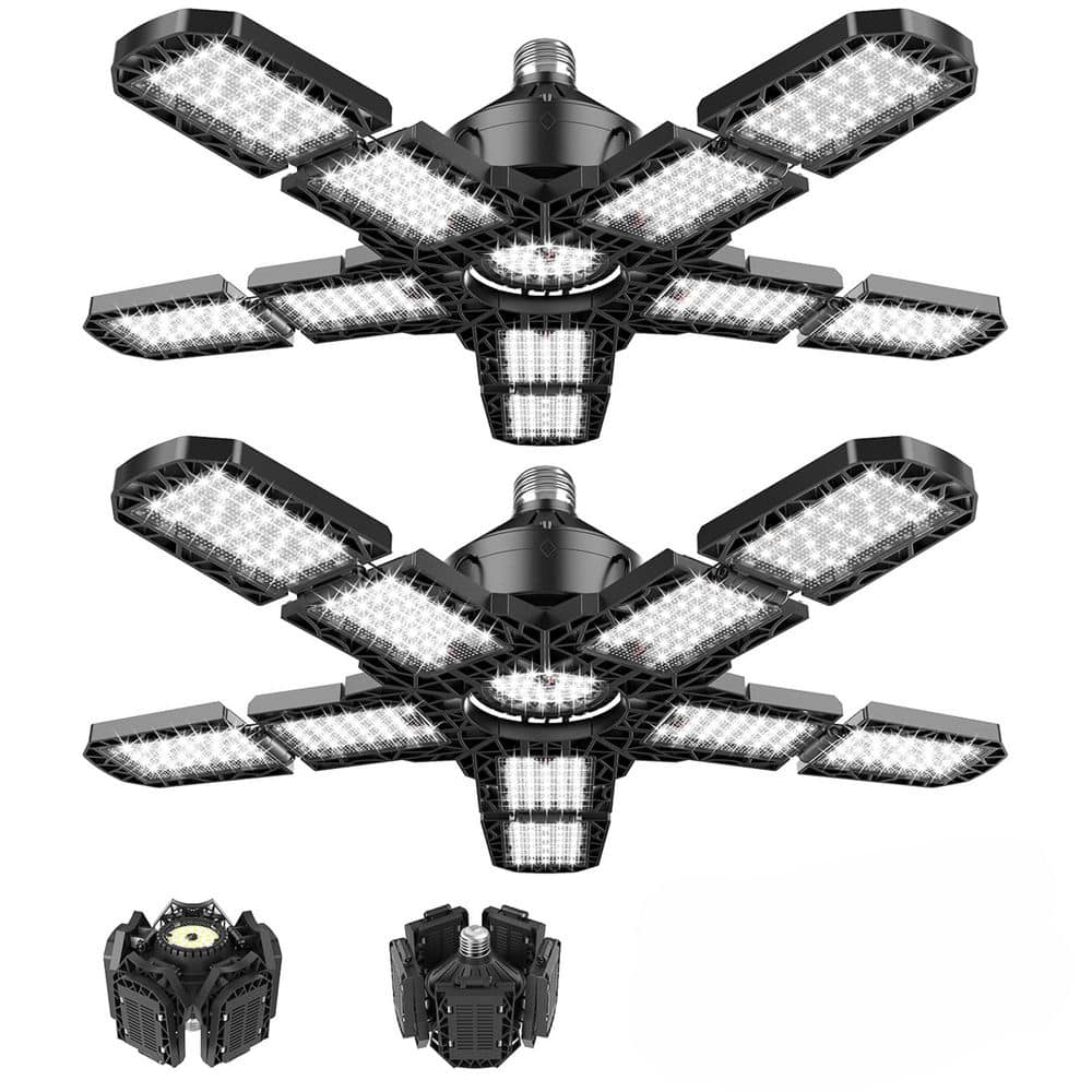 180W 120-Volt 36000 Lumen LED Ceiling Work Light with Adjustable Deformable Panels Plug-In 4.5 in. Tool Only (2-Pack) price history on PriceWatchPro
