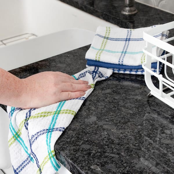 Ultra Absorbent Microfiber Waffle Kitchen Towel And Dish Cloth Set