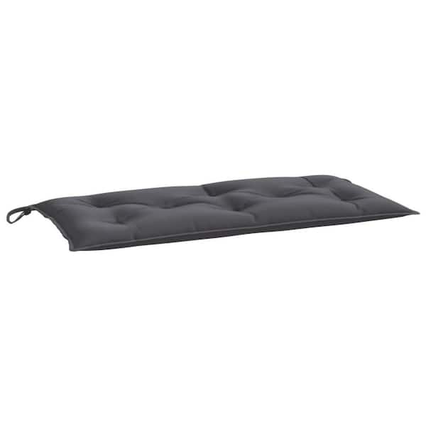 39.4 in. x 19.7 in. Gray Rectangular Outdoor Cushion for Bench (Set of 2)