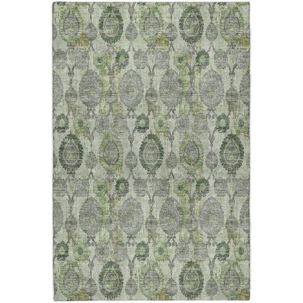 Dream Shag Premium Machine Washable Abstract ADS821 Green 10 ft. x 14 ft. Area Rug