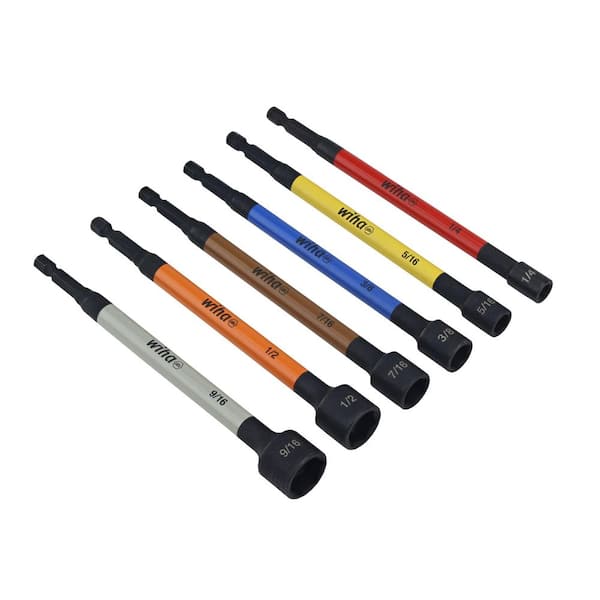 Wiha 6 in. Color Coded Magnetic Nut Setter Set Imperial OAL