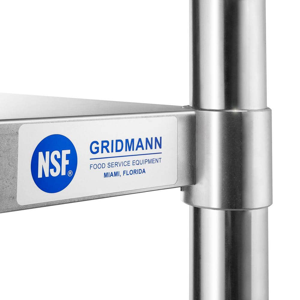 GRIDMANN Stainless Steel 34.5'' H Work Table