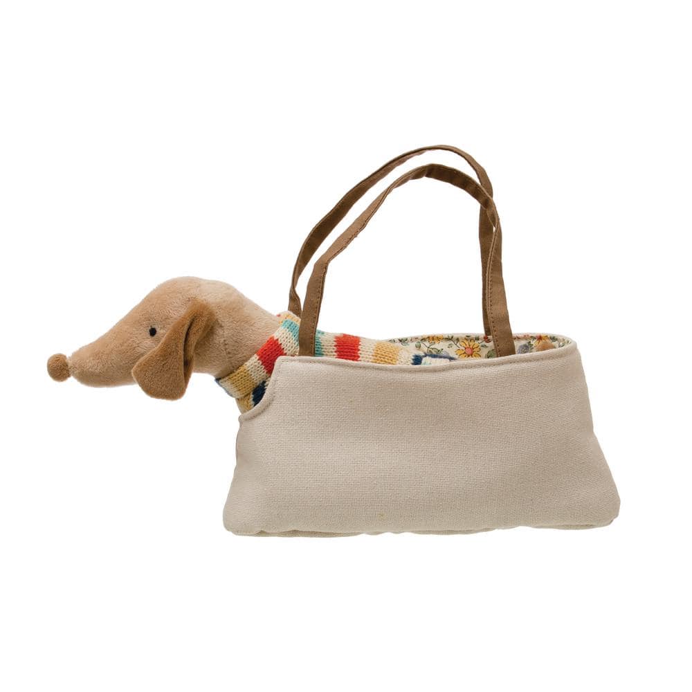 Cotton Removable Brown Dachshund Toy in Dog Carrier price history on PriceWatchPro
