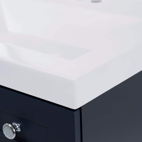 Glacier Bay Everdean 30 in. W x 19 in. D x 34 in. H Single Sink Bath Vanity  in Pearl Gray with White Cultured Marble Top EV30P2-PG - The Home Depot