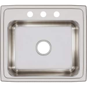 Lustertone 22 in. Drop-in Single Bowl 18-Gauge Stainless Steel Kitchen Sink Only