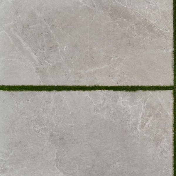 Ivy Hill Tile LithoTech 23.62 in. x 47.24 in. x 0.78 in. Silver Gray Matte Porcelain Floor Paver Tile (7.74 sq. ft./Each)