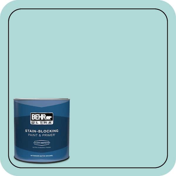 BEHR ULTRA 1 qt. #510C-3 Rivers Edge Extra Durable Satin Enamel Interior Paint & Primer