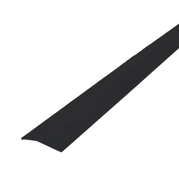 2 in. x 36 in. Matte Black Fluted Carpet Trim Transition Strip