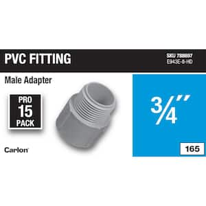 3/4 in. PVC Male Adapter (15-Pack)