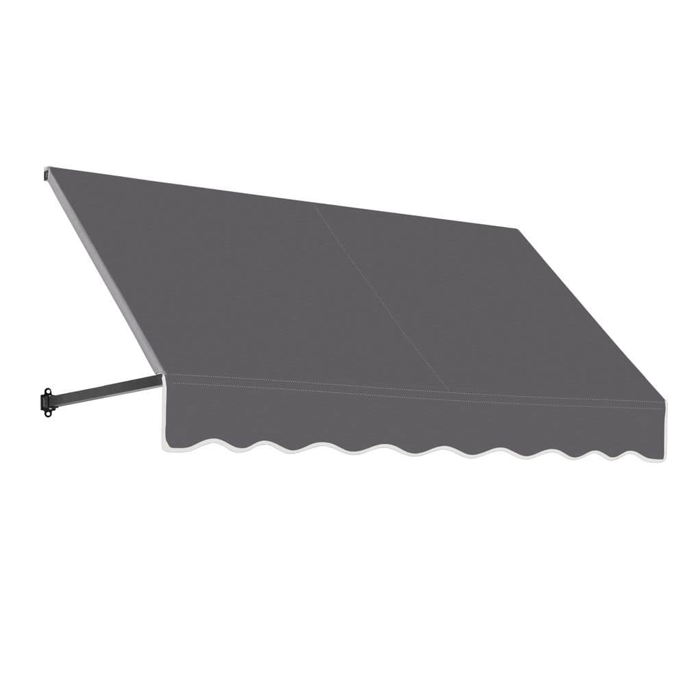 7.38 ft. Dallas Retro Acrylic Fabric Fixed Awning (88.5 in. W x 24 in. H x 36 in. D) in Gunmetal price history on PriceWatchPro