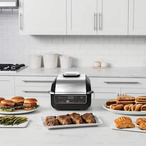 Foodi 6-in-1 Indoor Grill & 4 qt. Black Air Fryer with Roast, Bake, Broil, Dehydrate, 2nd Generation
