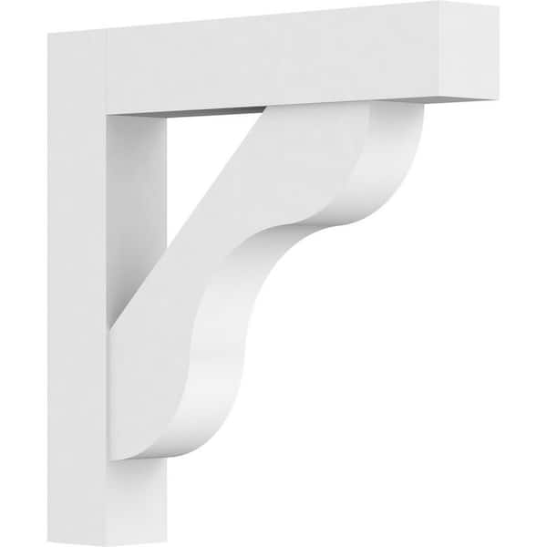 Ekena Millwork Standard Carmel 5 in. W x 30 in. H x 30 in. D Signature Urethane Polyurethane Bracket With Block Ends