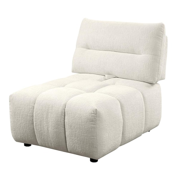 Acme Furniture Loanna 43 in. Armless Linen Modular Sofa in Beige Linen