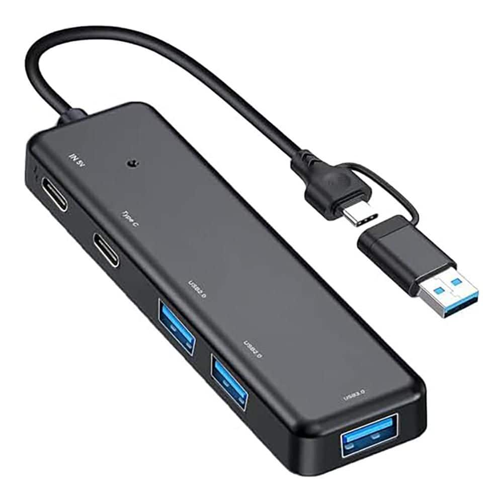 Lukyamzn USB 3.0 Hub 5 in 1 Multiport USB C Adapter with Dual Ports for ...