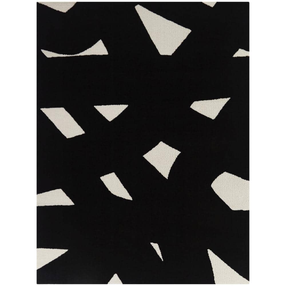 BALTA Lajos Black 5 ft. x 7 ft. Abstract Area Rug 3115476 - The Home Depot