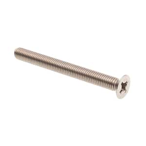 M8-1.25 x 80 mm Grade A2-70 Phillips Drive Flat Head Machine Screws, Metric in Stainless Steel (5-Pack)