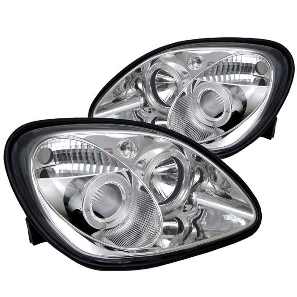 Mercedes Benz SLK 98-04 1PC Projector Headlights - Halogen Model Only - LED Halo - Chrome price history on PriceWatchPro