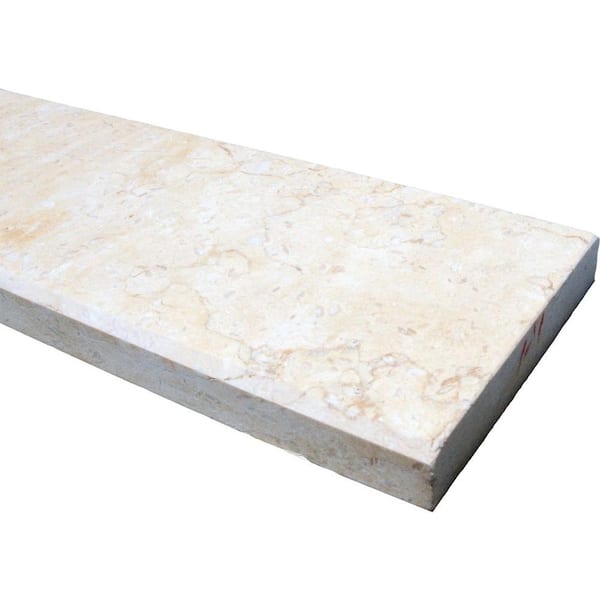 MSI Beige Double Bevelled 4 in. x 36 in. Polished Limestone Threshold Tile Trim (3 ln. ft./Each)