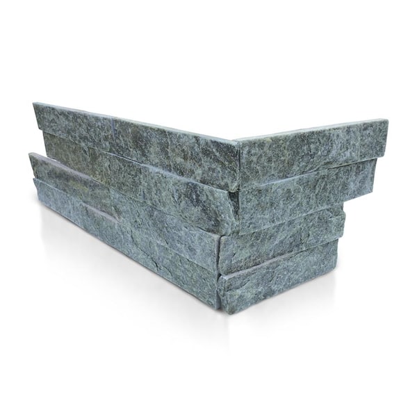 Prestige Stone & Granite Sterling 6 x 16 x 8 in. Natural Stacked Stone Veneer Corner Siding Exterior/Interior Wall Tile (10-Box/64.17 sq ft)