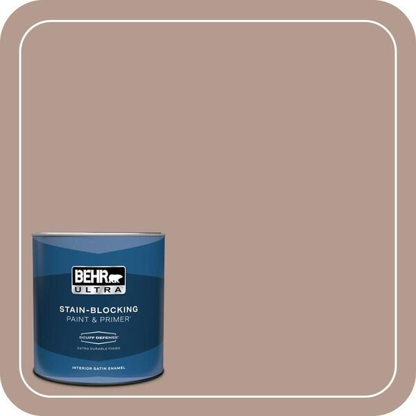 BEHR ULTRA 1 qt. #PPU5-15 Postmodern Mauve Extra Durable Satin Enamel Interior Paint & Primer
