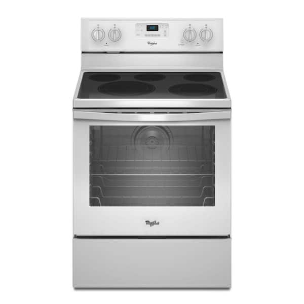 Whirlpool 6.4 cu. ft. Electric Range with Self-Cleaning Convection Oven in White