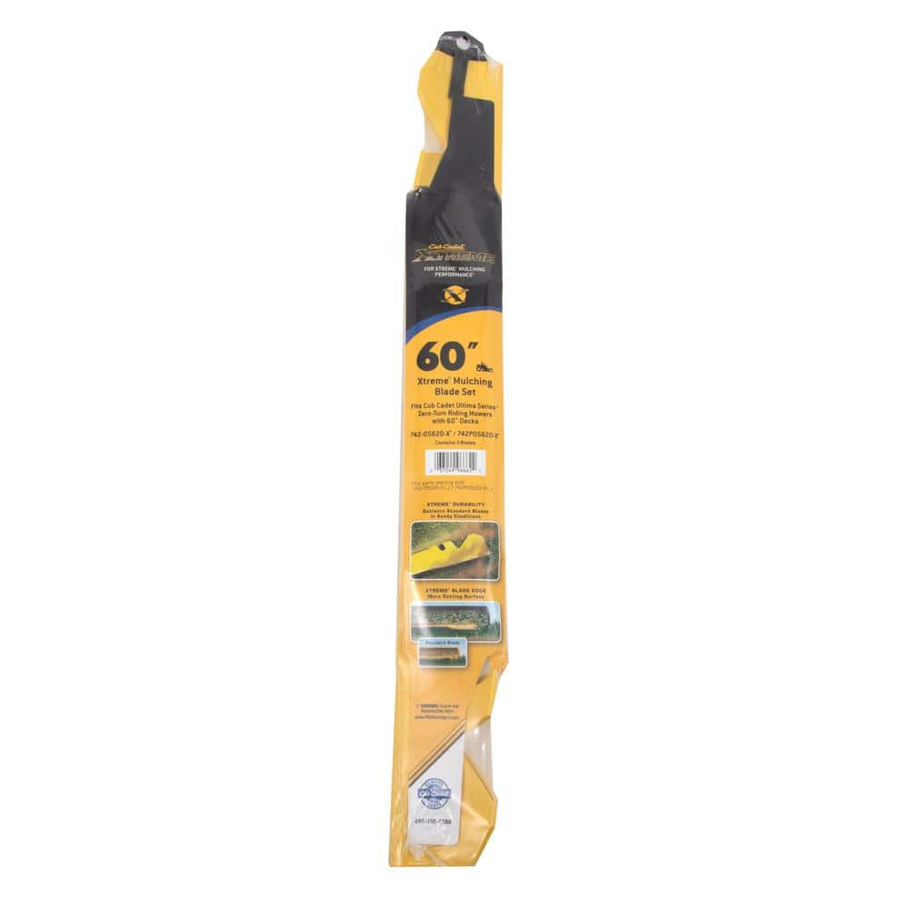 Cub Cadet Original Equipment Xtreme 3 in 1 Blades for Select 60 in Zero Turn Mowers with 6 Point Star OE 742 05620 X 742P05620 X 490 110 C188 The