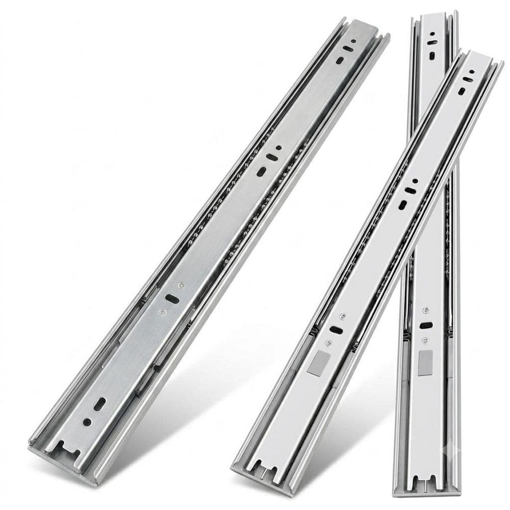 "3 Fold 10"" Zinc Plated Cold-Rolled Steel Side Mount Soft-Close Heavy Duty Ball Bearing Undermount Drawer Slides 6 Pairs" price history on PriceWatchPro