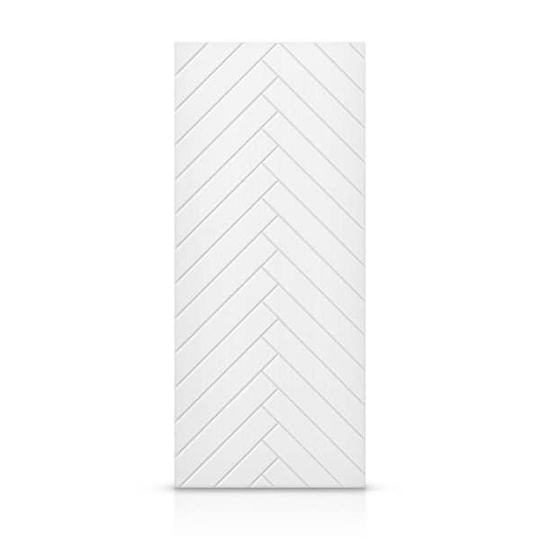 CALHOME 24 in. x 80 in. Hollow Core White Painted Composite MDF Interior Door Slab
