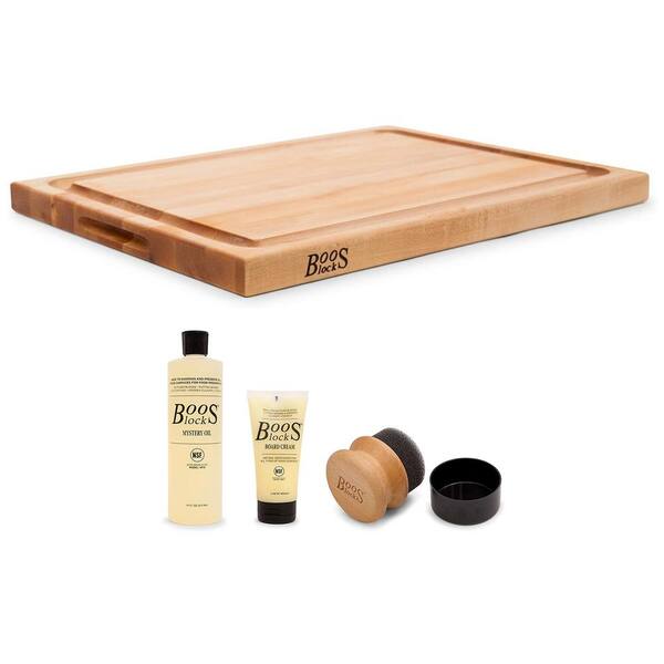 JOHN BOOS 24 In X 18 In Rectangular Wooden Edge Grain Cutting Board   Natural John Boos Cutting Boards Cb1054 1m2418150 Myscrmapp 64 600 