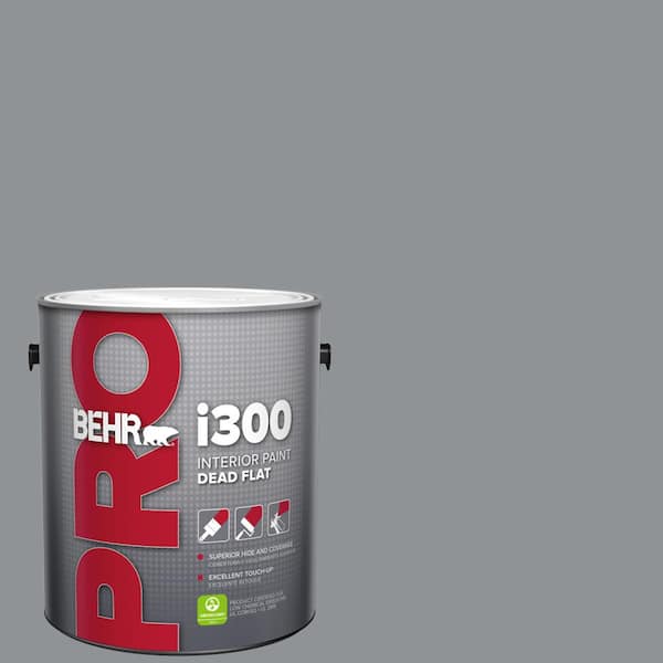 BEHR PRO 1 gal. #PPU26-05 Flint Gray Dead Flat Interior Paint