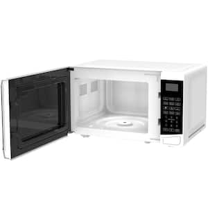 17in. W 0.7 cu. ft. Countertop Microwave Oven, 700-Watt, 10-Auto Menus Preset, Defrost Function, LED Display - White