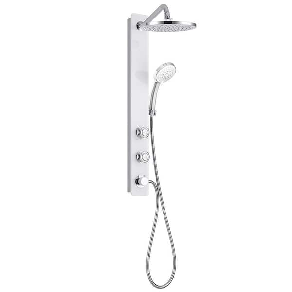 PULSE Showerspas Aloha 2-Jet 1.8 Shower System in White 1080-W - The ...