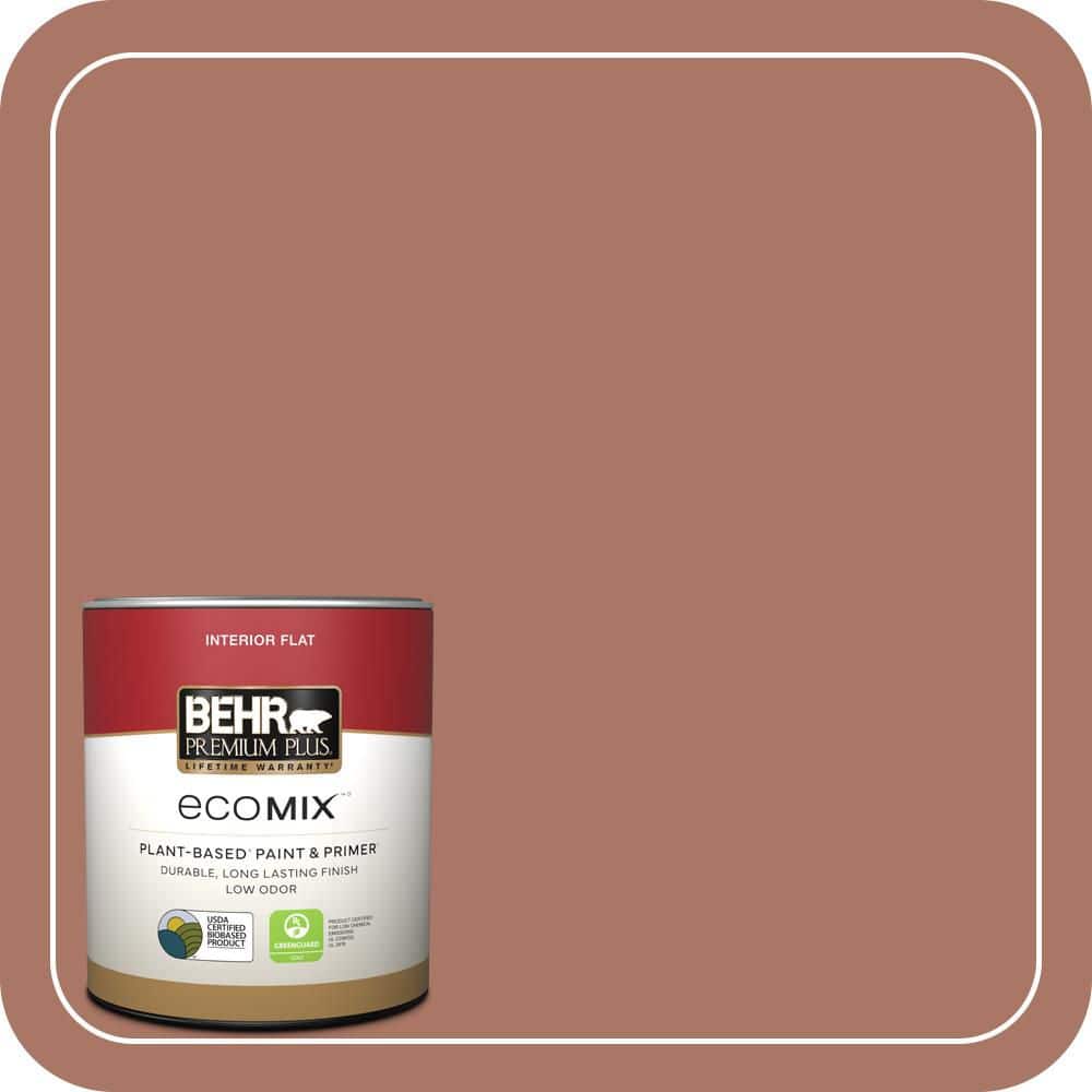 1 qt. #210F-6 Chutney Brown Flat EcoMix Plant-Based Interior Paint & Primer price history on PriceWatchPro