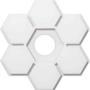 1 in. P X 6-1/4 in. C X 18 in. OD X 4 in. ID Daisy Architectural Grade PVC Contemporary Ceiling Medallion