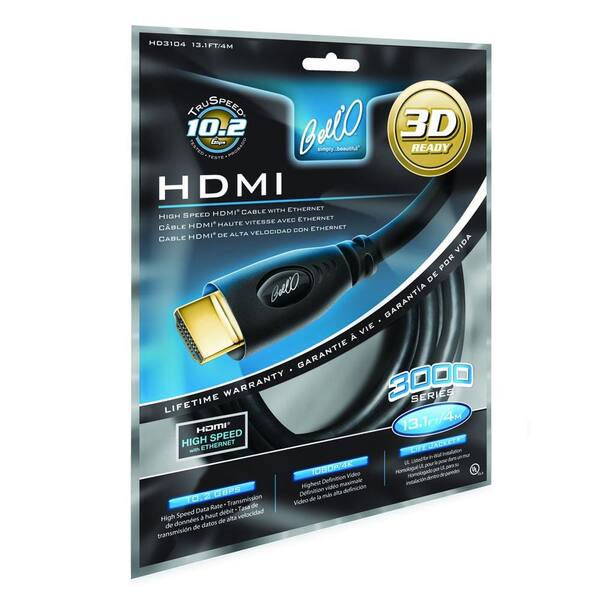 Bell'O 3000 Series 13 ft. High-Speed HDMI Digital Audio/Video Cable - Black