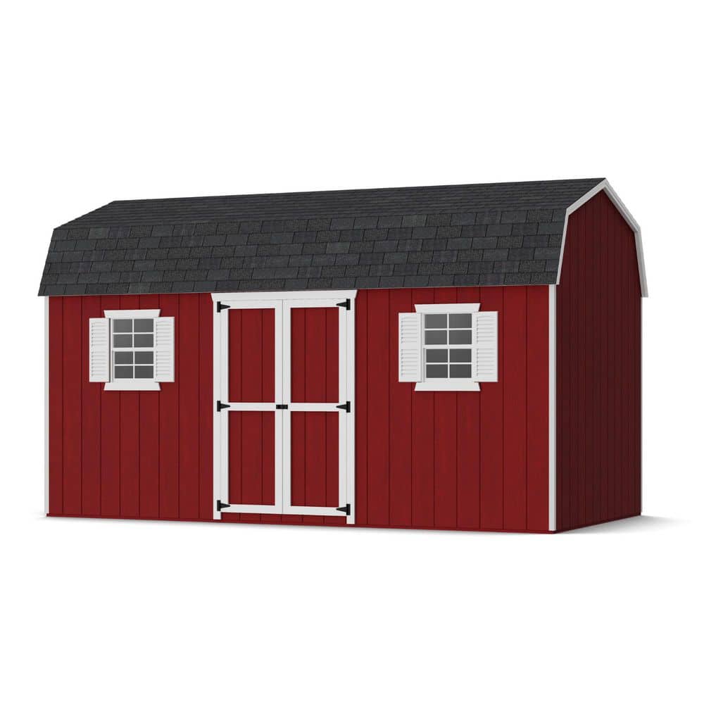 Value Gambrel Workshop 8 ft. x 16 ft. Outdoor Wood Storage Shed Precut Kit (128 sq. ft. ) price history on PriceWatchPro
