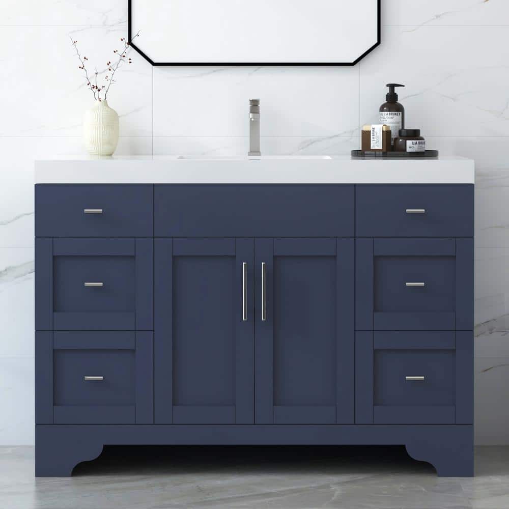 HOMEVY STUDIO Agnea 48 in. W x 21 in. D x 35 in. H Single Sink