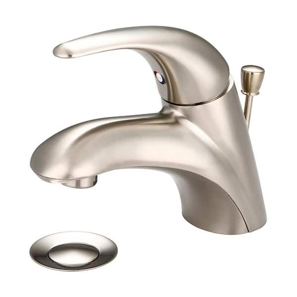 null Legacy Single Hole Single-Handle Bathroom Faucet in Brushed Nickel