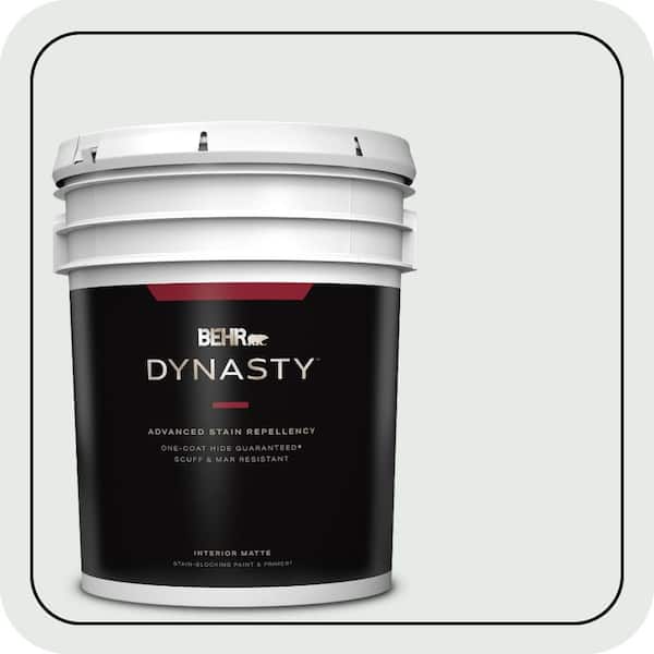 BEHR DYNASTY 5 gal. #BL-W08 Frothy Surf Matte Interior Stain-Blocking Paint & Primer
