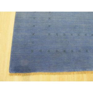 Blue 10 ft. x 14 ft. Handmade Wool Transitional Lori Baft Area Rug