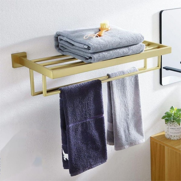 ARCORA Brushed Gold Towel Hooks, SUS 304 Stainless Steel Double Wall Hooks,  Heavy Duty Robe Hooks, Modern Towel Hooks for Bathroom Wall : :  Home