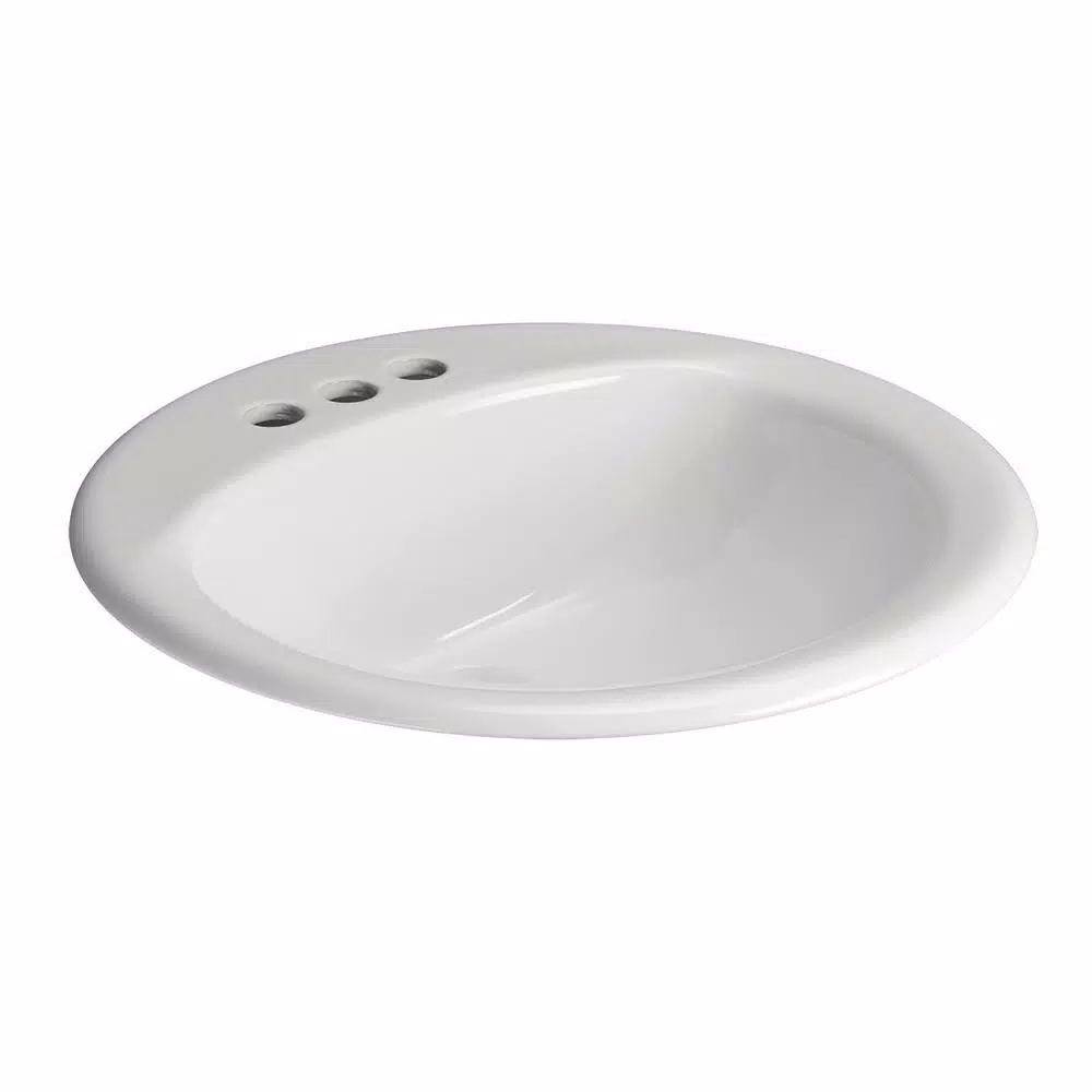 Reviews For Glacier Bay Drop In Bathroom Sink In White 13 0013 4whd The Home Depot