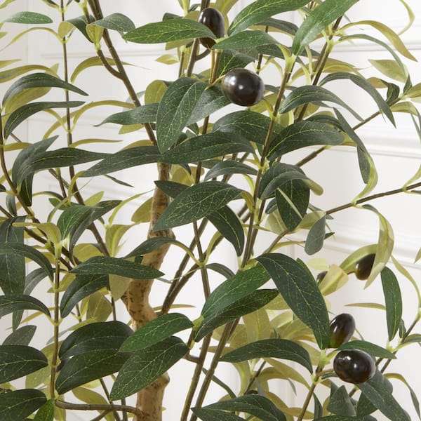 4ft Faux Olive Tree in White Pot